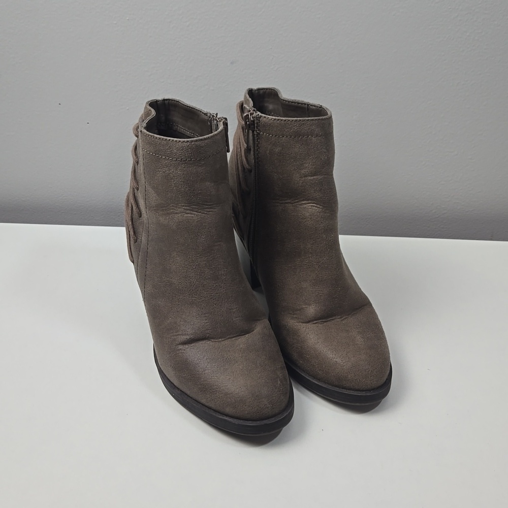 Candies Caboots Scoot Brown Ankle Boots
